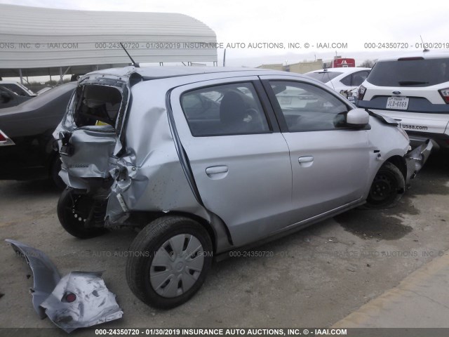 ML32A3HJ1FH035096 - 2015 MITSUBISHI MIRAGE DE SILVER photo 4