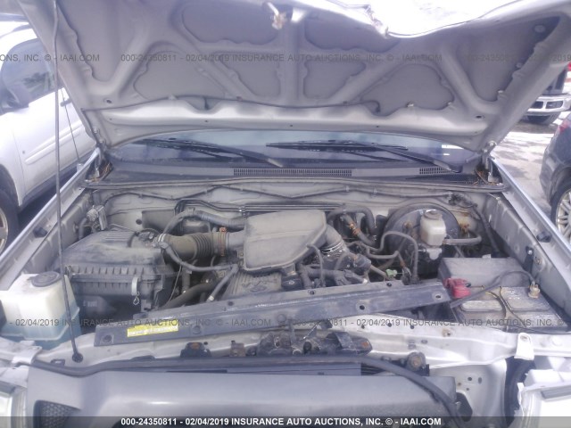 5TEUX42N35Z105930 - 2005 TOYOTA TACOMA ACCESS CAB ვერცხლისფერი ფოტო 10