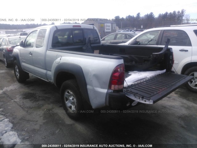 5TEUX42N35Z105930 - 2005 TOYOTA TACOMA ACCESS CAB SILVER photo 3