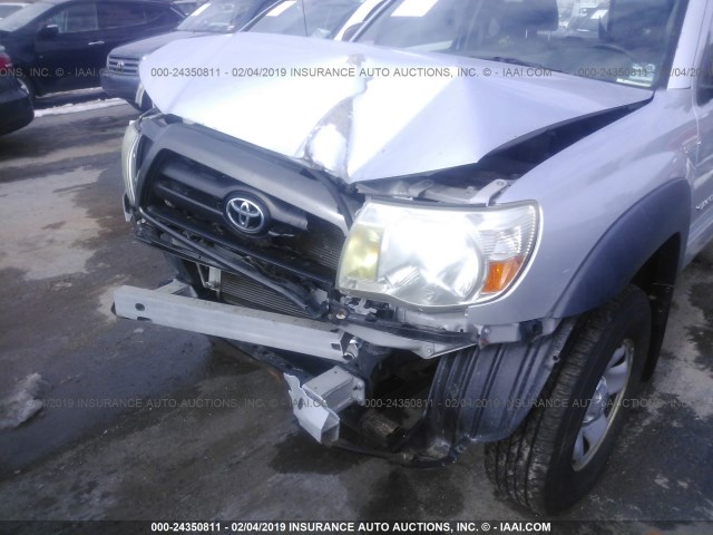 5TEUX42N35Z105930 - 2005 TOYOTA TACOMA ACCESS CAB SILVER photo 6