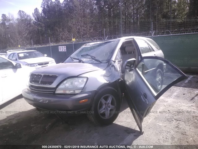 JTJGF10U420132457 - 2002 LEXUS RX 300 BEIGE photo 2