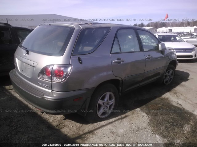 JTJGF10U420132457 - 2002 LEXUS RX 300 BEIGE photo 4