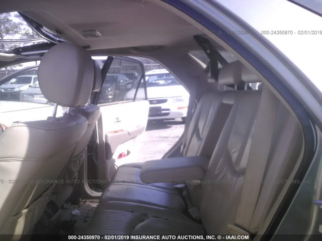 JTJGF10U420132457 - 2002 LEXUS RX 300 BEIGE photo 8