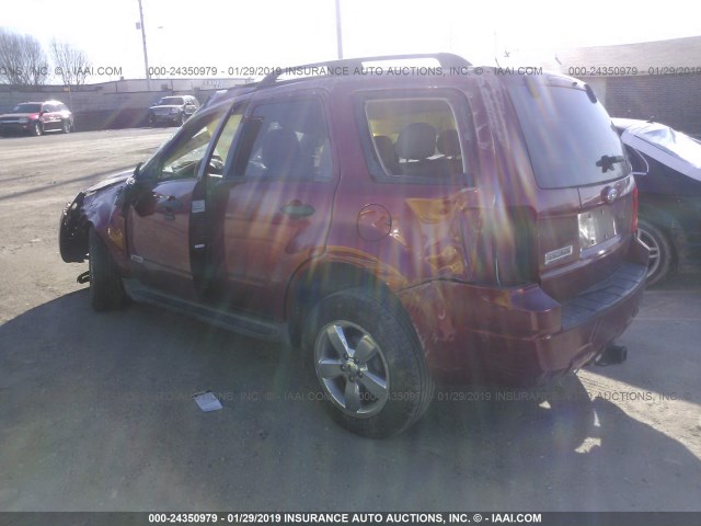 1FMCU03198KE61912 - 2008 FORD ESCAPE XLT RED photo 3