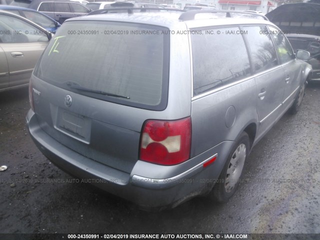 WVWND63B54E087509 - 2004 VOLKSWAGEN PASSAT GL SILVER photo 4