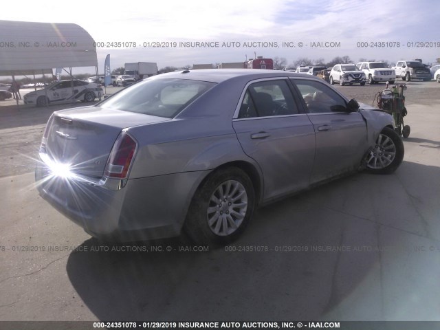 2C3CCAAG0EH156696 - 2014 CHRYSLER 300 SILVER photo 4