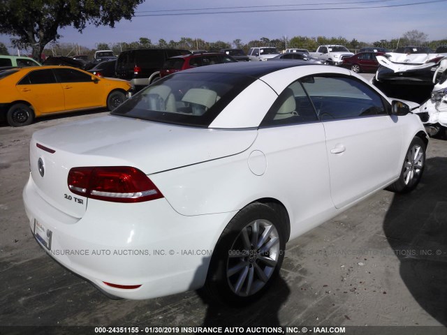 WVWBW8AH3DV002263 - 2013 VOLKSWAGEN EOS KOMFORT/SPORT WHITE photo 4