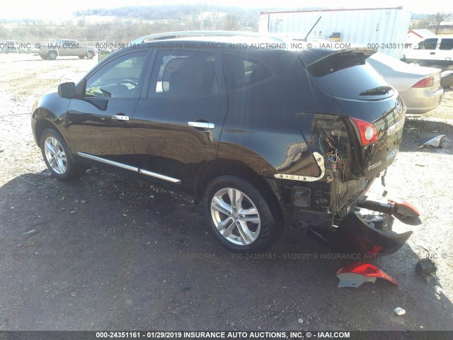 JN8AS5MT1DW535894 - 2013 NISSAN ROGUE S/SV BLACK photo 3