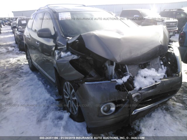 5N1AR2MM1DC682227 - 2013 NISSAN PATHFINDER S/SV/SL/PLATINUM GRAY photo 6