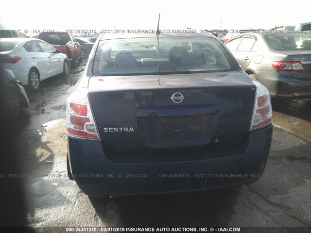 3N1AB61E58L624650 - 2008 NISSAN SENTRA 2.0/2.0S/2.0SL Dark Blue photo 6