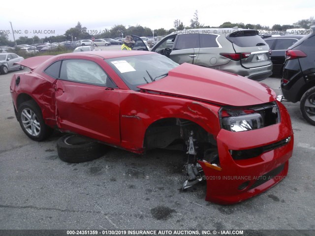 2G1FB1E39F9311253 - 2015 CHEVROLET CAMARO LS RED photo 1