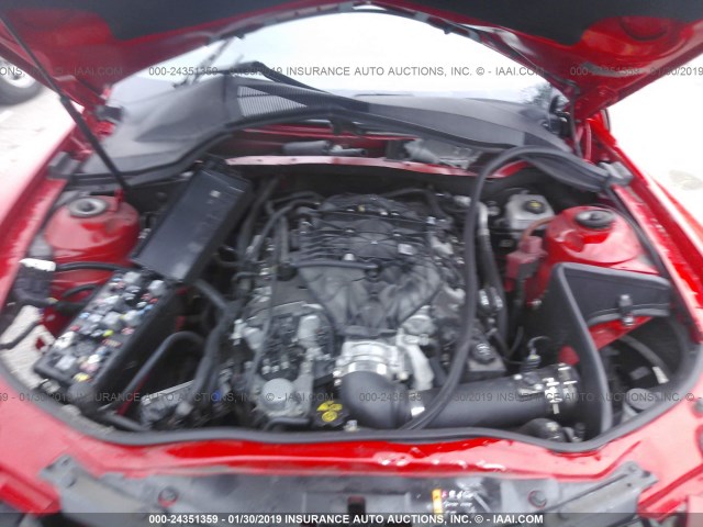 2G1FB1E39F9311253 - 2015 CHEVROLET CAMARO LS RED photo 10