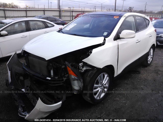 KM8JU3AC0DU616620 - 2013 HYUNDAI TUCSON GLS/LIMITED თეთრი ფოტო 2