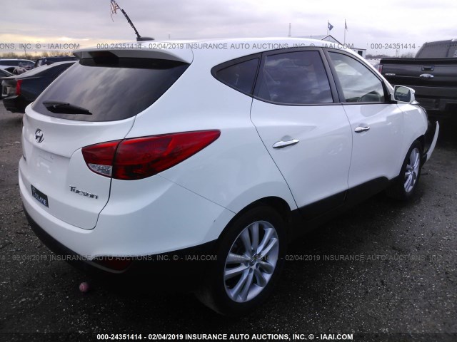 KM8JU3AC0DU616620 - 2013 HYUNDAI TUCSON GLS/LIMITED WHITE photo 4