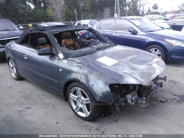 WAUAF48H08K005507 - 2008 AUDI A4 2.0T CABRIOLET GRAY photo 1