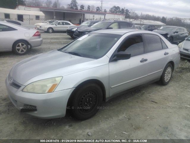 1HGCM56167A165636 - 2007 HONDA ACCORD VALUE GRAY photo 2