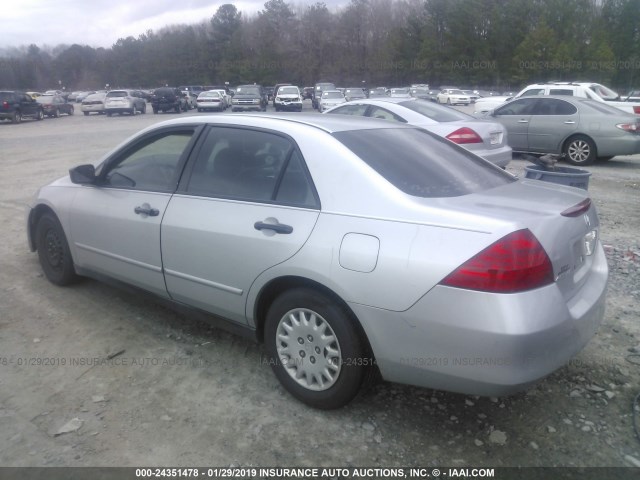 1HGCM56167A165636 - 2007 HONDA ACCORD VALUE GRAY photo 3