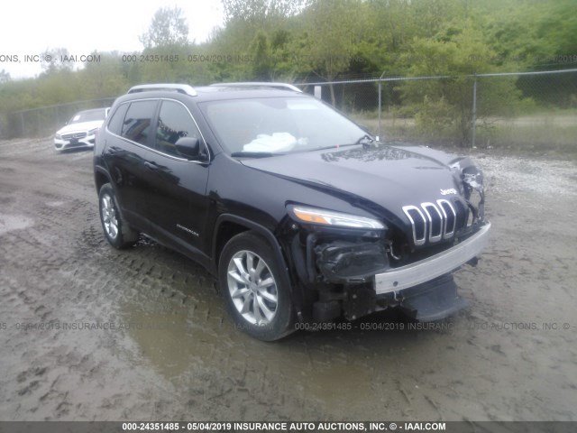 1C4PJMDS0FW633702 - 2015 JEEP CHEROKEE LIMITED BLACK photo 1