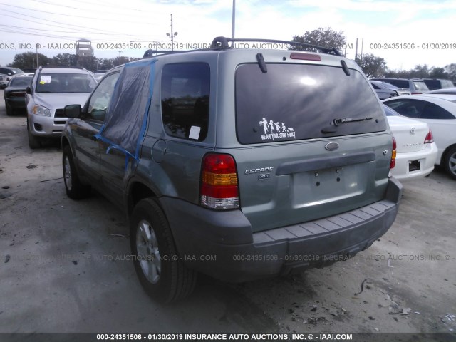 1FMYU031X5KE39757 - 2005 FORD ESCAPE XLT GREEN photo 3