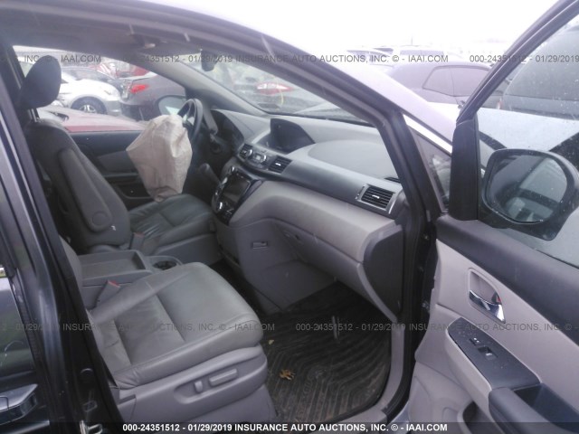 5FNRL5H61FB005139 - 2015 HONDA ODYSSEY EXL GRAY photo 5