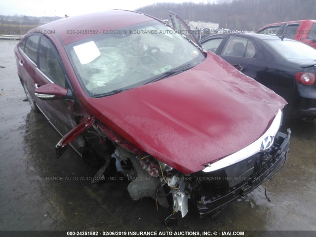 KMHEC4A47CA045033 - 2012 HYUNDAI SONATA HYBRID MAROON photo 1