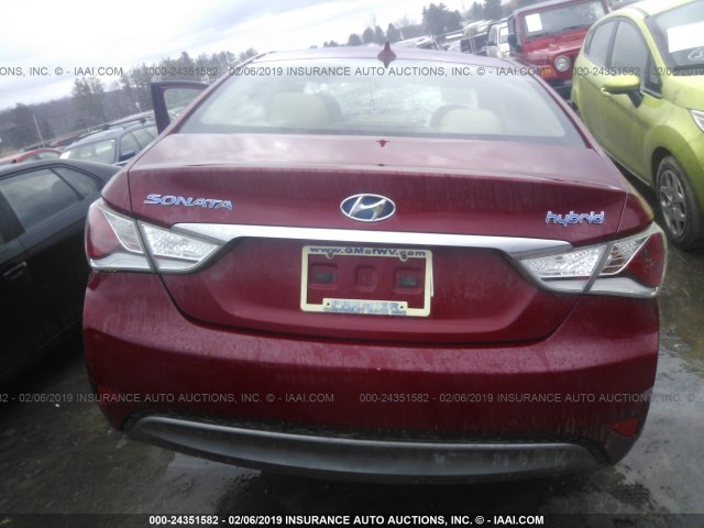 KMHEC4A47CA045033 - 2012 HYUNDAI SONATA HYBRID MAROON photo 8