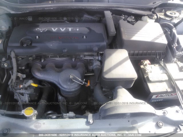 4T1BE46K48U730116 - 2008 TOYOTA CAMRY CE/LE/XLE/SE GREEN photo 10