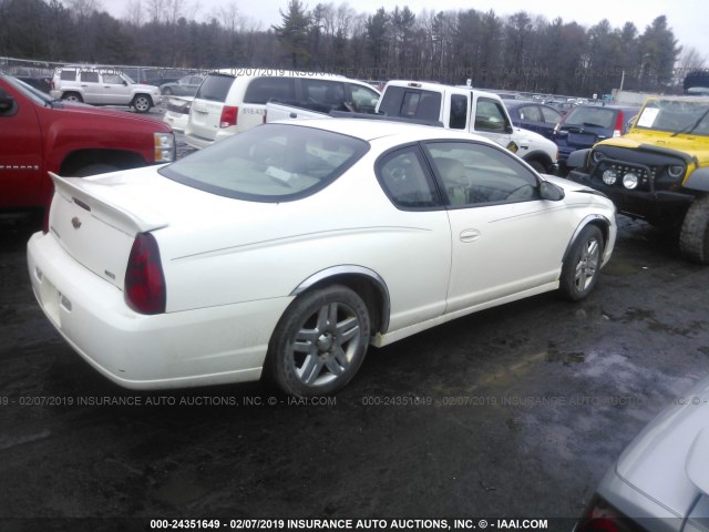 2G1WK15K679212818 - 2007 CHEVROLET MONTE CARLO LT WHITE photo 4