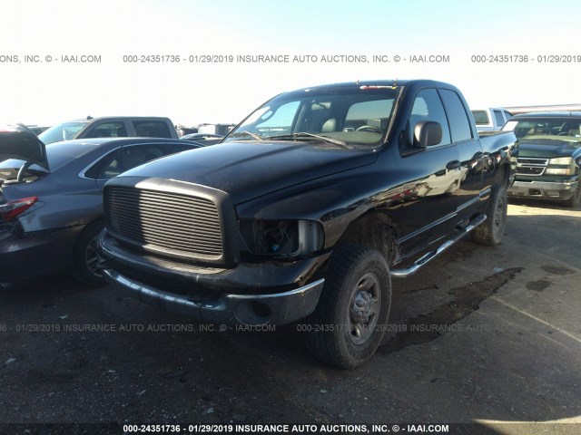 3D7KU28C44G202404 - 2004 DODGE RAM 2500 ST/SLT BLACK photo 2