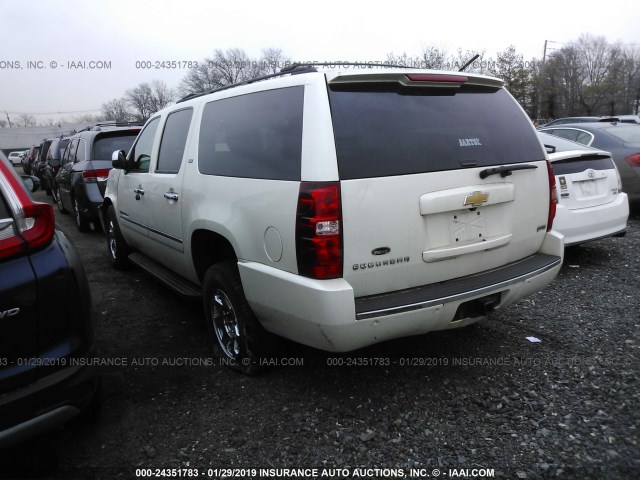 1GNSKKE33BR378286 - 2011 CHEVROLET SUBURBAN K1500 LTZ WHITE photo 3