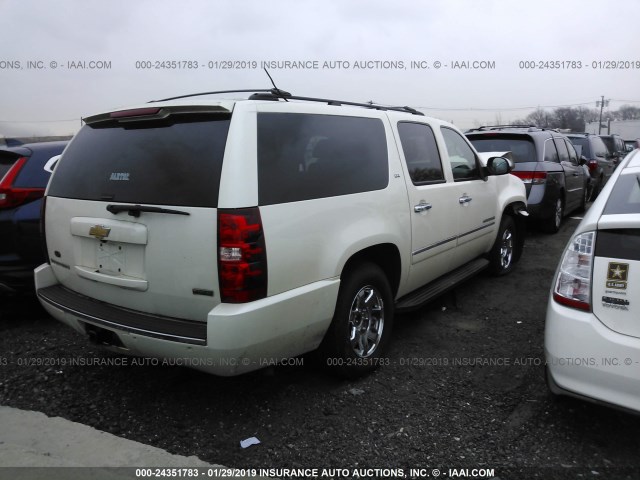 1GNSKKE33BR378286 - 2011 CHEVROLET SUBURBAN K1500 LTZ WHITE photo 4