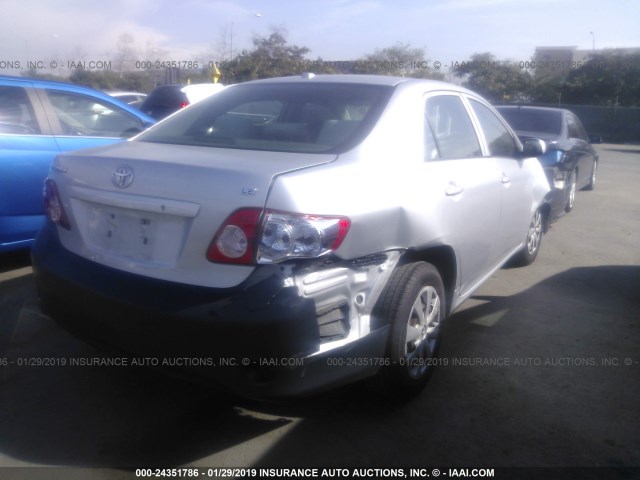 JTDBL40E699075510 - 2009 TOYOTA COROLLA LE/XLE SILVER photo 4