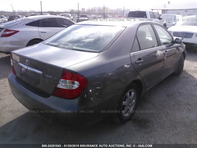 4T1BE32K03U646092 - 2003 TOYOTA CAMRY LE/XLE/SE GRAY photo 4