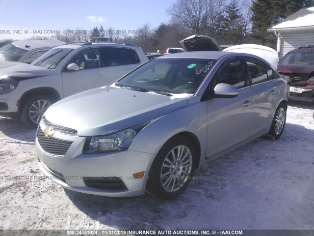 1G1PK5S99B7212741 - 2011 CHEVROLET CRUZE ECO SILVER photo 2