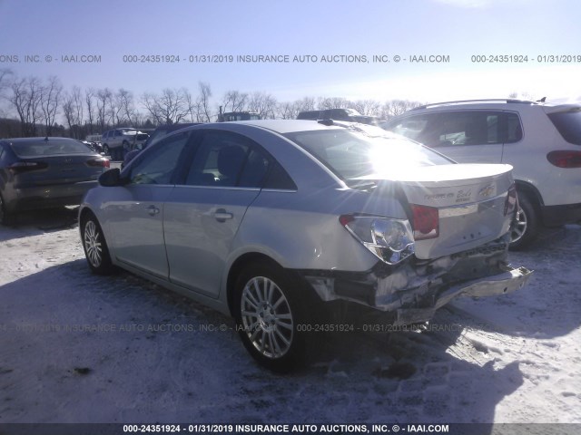 1G1PK5S99B7212741 - 2011 CHEVROLET CRUZE ECO SILVER photo 3