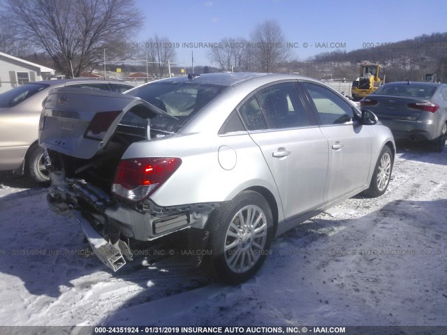 1G1PK5S99B7212741 - 2011 CHEVROLET CRUZE ECO SILVER photo 4