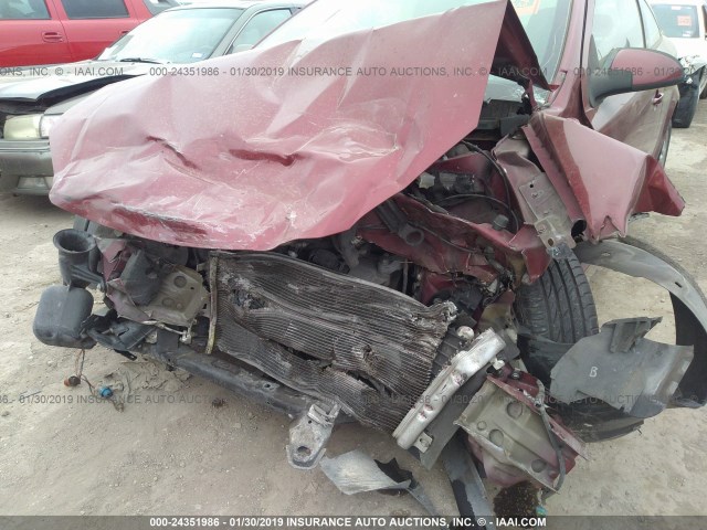 1G2AL18F287102319 - 2008 PONTIAC G5 MAROON photo 6