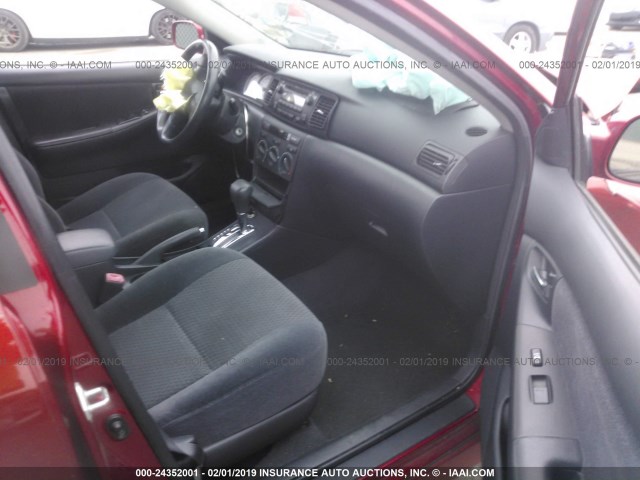 2T1BR32E57C835570 - 2007 TOYOTA COROLLA CE/LE/S RED photo 5