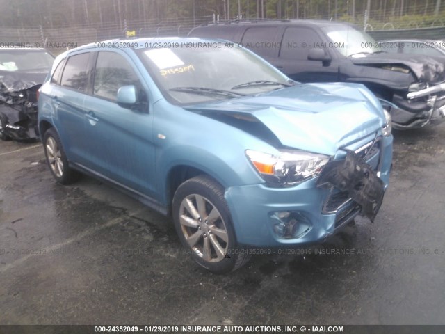 4A4AR3AU8DE004781 - 2013 MITSUBISHI OUTLANDER SPORT ES BLUE photo 1