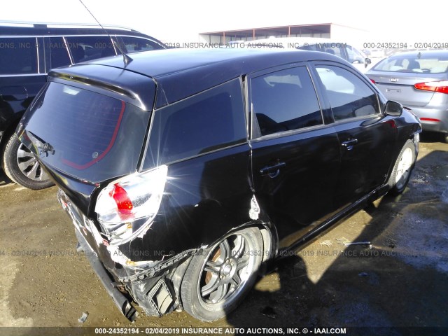 2T1KR32E78C714475 - 2008 TOYOTA COROLLA MATRIX XR BLACK photo 4