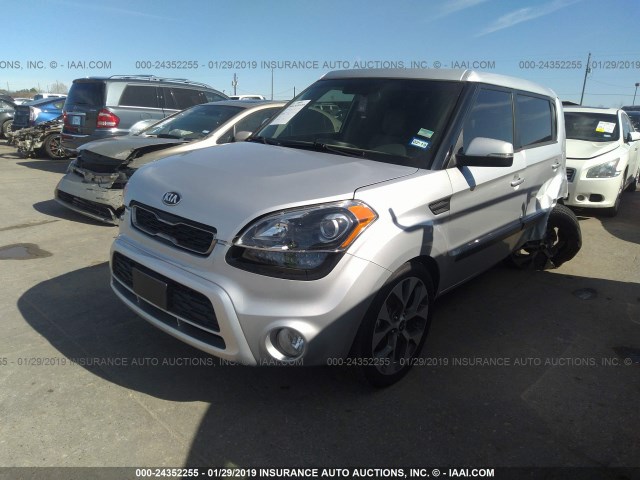 KNDJT2A62D7757666 - 2013 KIA SOUL +/!/SPORT SILVER photo 2