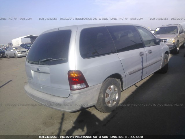 2FMZA50452BB59890 - 2002 FORD WINDSTAR LX SILVER photo 4