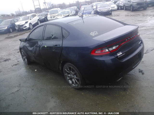 1C3CDFBA8DD305498 - 2013 DODGE DART SXT Dark Blue photo 3