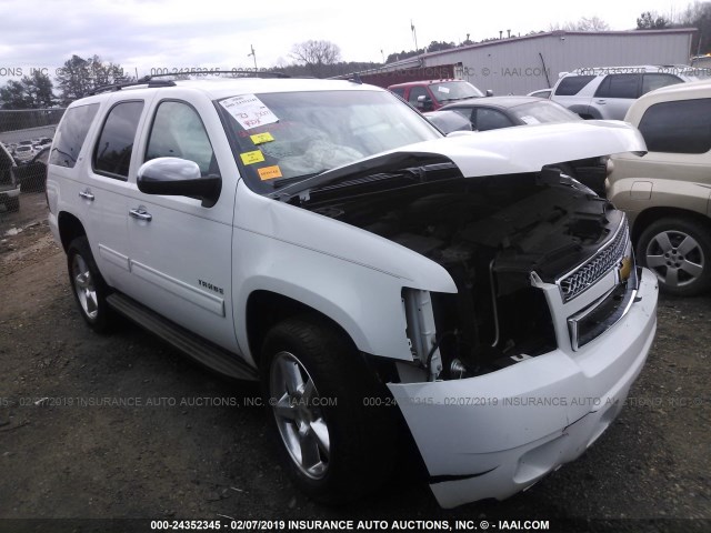 1GNSCBE03DR160077 - 2013 CHEVROLET TAHOE C1500 LT WHITE photo 1