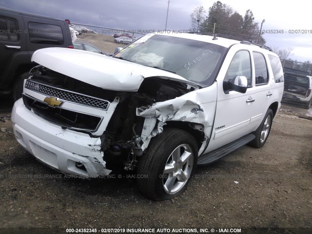 1GNSCBE03DR160077 - 2013 CHEVROLET TAHOE C1500 LT WHITE photo 2