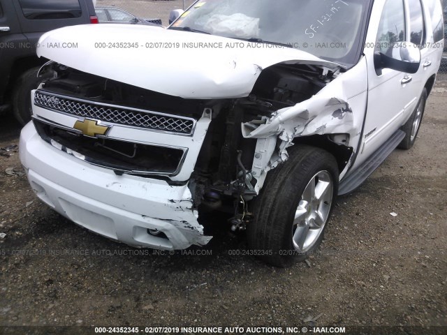 1GNSCBE03DR160077 - 2013 CHEVROLET TAHOE C1500 LT WHITE photo 6