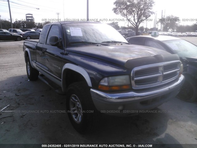 1B7GG22N51S323402 - 2001 DODGE DAKOTA BLUE photo 1