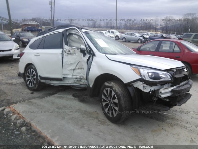 4S4BSANC5H3326507 - 2017 SUBARU OUTBACK 2.5I LIMITED WHITE photo 1