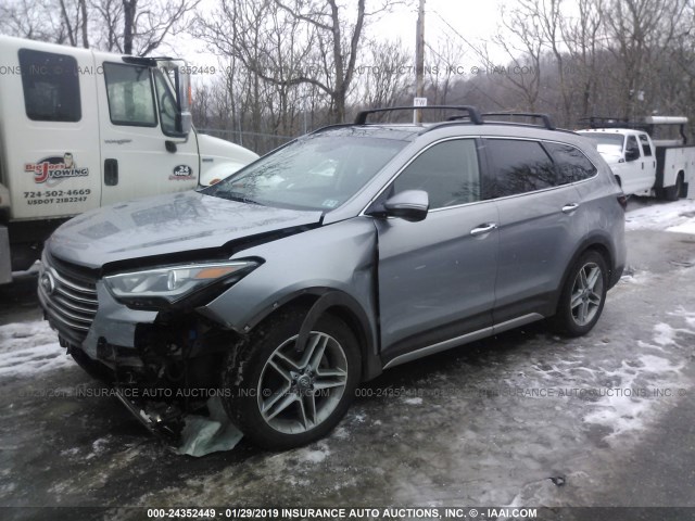 KM8SRDHF5HU236271 - 2017 HYUNDAI SANTA FE SE/LIMITED SILVER photo 2