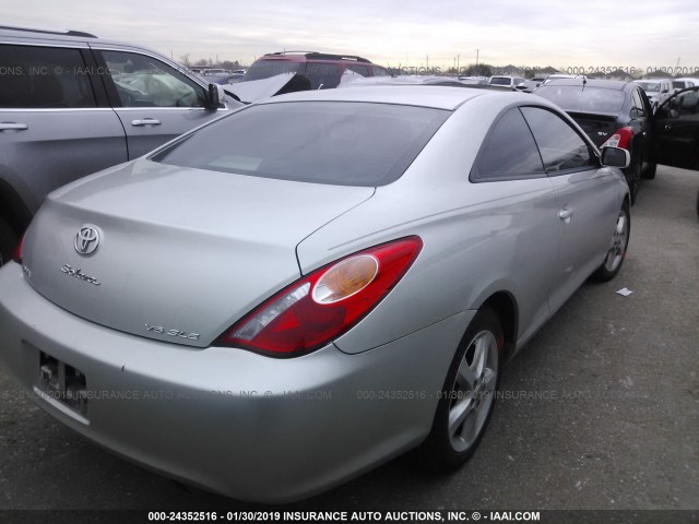 4T1CA38P24U004266 - 2004 TOYOTA CAMRY SOLARA SE/SLE ვერცხლისფერი ფოტო 4